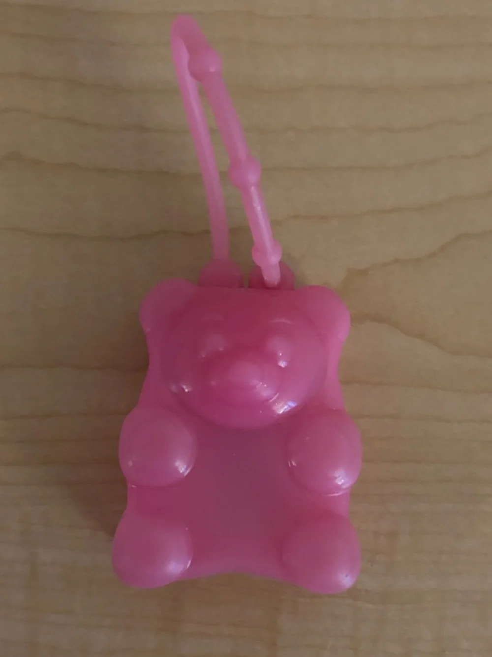 Bath & Body Works Pink Gummy Bear Hand Sanitizer Keychain Holder